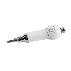 Burlington Ceramic On/Off Top Lever - White/Chrome (SP592) - main image 1