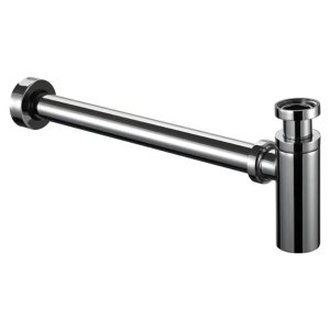 Burlington Flat Bottom Basin Bottle Trap - Chrome (W13) - main image 1