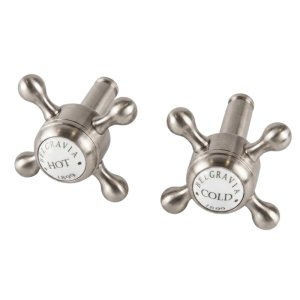 Crosswater Belgravia Crosshead Handles - Brushed Nickel (57BLHL) - main image 1