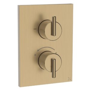 Crosswater Crossbox 3ONE6 Dual Outlet Trimset - Brushed Brass (TLCB1500LBPSF) - main image 1