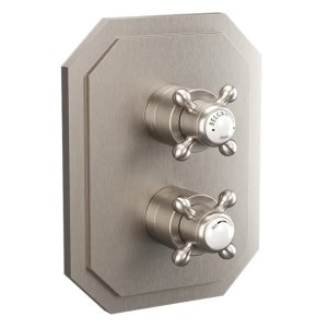Crosswater Crossbox Belgravia Triple Outlet Trimset - Brushed Nickel (BLCB2500LBPL) - main image 1