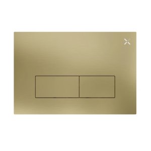 Crosswater MPRO Stainless Steel Flush Plate - Brushed Brass (MPROSPLATEF) - main image 1
