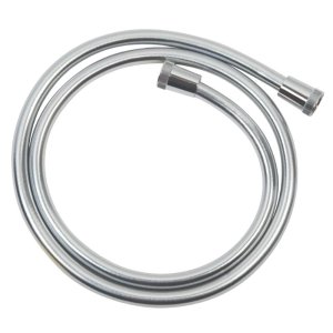 Croydex 1.5m Smooth PVC Shower Hose - Chrome (AM173040PB) - main image 1