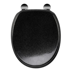 Croydex Black Quartz Flexi-Fix Toilet Seat (WL601821H) - main image 1