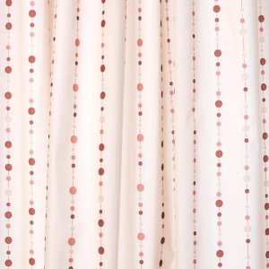Croydex Dotty Textile Shower Curtain - Cream/Brown (AF285820) - main image 1