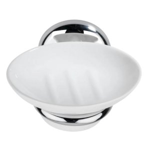 Croydex Flexi-Fix Grosvenor Chrome Soap Dish and Holder (QM701941) - main image 1