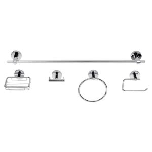 Croydex Flexi-Fix Pendle Five Piece Set - Chrome (QM419241) - main image 1