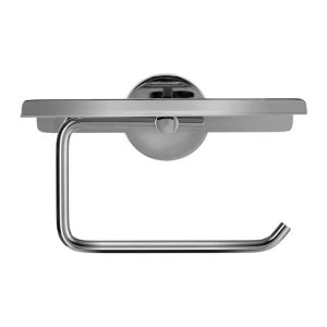 Croydex Flexi-Fix Pendle Toilet Roll Holder With Anti-Slip Shelf - Chrome (QM414541) - main image 1
