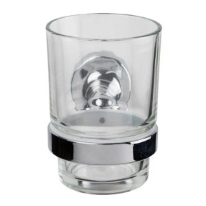 Croydex Flexi-Fix Worcester Tumbler and Holder - Chrome (QM461841) - main image 1