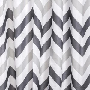 Croydex Grey Chevron Textile Shower Curtain (AF672031H) - main image 1