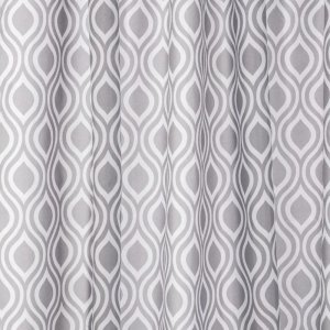 Croydex Grey Medallion Textile Shower Curtain (AF290231H) - main image 1