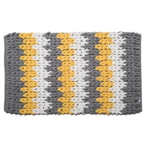 Croydex Grey, White and Yellow Patterned Bathroom Mat (AN170101) - main image 1