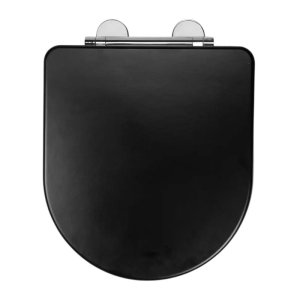 Croydex Iseo Flexi-Fix Wood Toilet Seat - Black (WL610321H) - main image 1