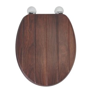 Croydex Molvena Flexi-Fix Wood Toilet Seat - Walnut Effect (WL610477H) - main image 1