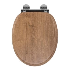 Croydex Ontario Flexi-Fix Toilet Seat - Teak (WL602086H) - main image 1