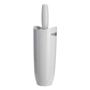Croydex Plastic Toilet Brush And Holder - White/Grey (AJ500122) - main image 1