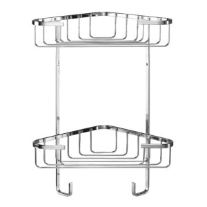Croydex rust free two tier medium corner basket - mild steel (QM260241) - main image 1