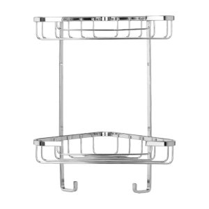 Croydex Small Two Tier Corner Basket - Chrome (QM260841) - main image 1
