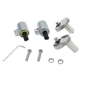 Daryl Reve toilet seat hinge pack - stainless steel (ETA024-CP) - main image 1