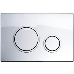 Fluidmaster T-Series Circle Dual Flush ABS Plate - Gloss Chrome (P47-0120-0240) - main image 1