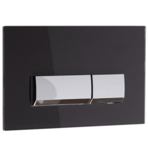 Fluidmaster T-Series Vivente Dual Flush Glass Plate - Black (P54-0001-0240) - main image 1