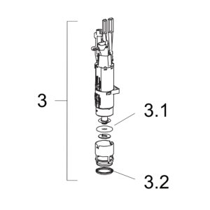 Flush Valve for pre-Aug 2013 1180mm Cistern (ABSP-20-0070) - main image 1