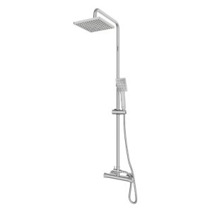 Gainsborough Square Dual Outlet Bar Mixer Shower - Chrome (GDSE) - main image 1