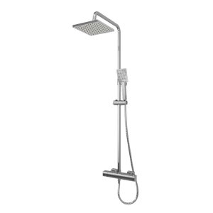 Gainsborough Square Dual Outlet Cool Touch Bar Mixer Shower - Chrome (GDSP) - main image 1