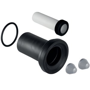 Geberit 18.5cm wall-hung WC connection set (with round cord ring) - chrome (152.404.46.1) - main image 1