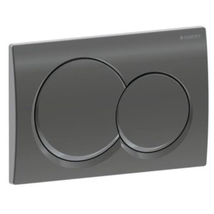 Geberit Alpha01 Dual Flush Plate - Round - Black Chrome (115.035.QC.1) - main image 1
