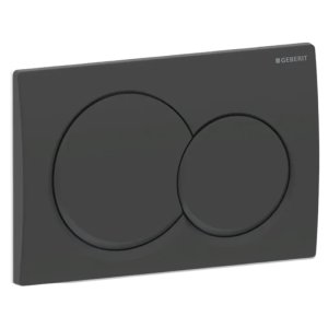 Geberit Alpha01 Dual Flush Plate - Round - Matt Black (115.035.14.1) - main image 1
