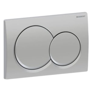 Geberit Alpha01 Dual Flush Plate - Round - Matt Chrome (115.035.46.1) - main image 1
