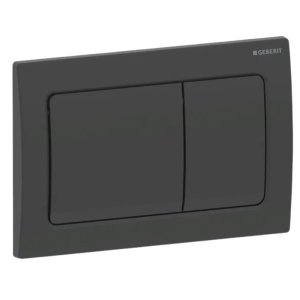 Geberit Alpha01 Dual Flush Plate - Square - Matt Black (115.055.14.1) - main image 1