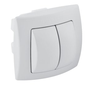 Geberit dual flush hand operated actuator - alpine white (240.572.11.1) - main image 1