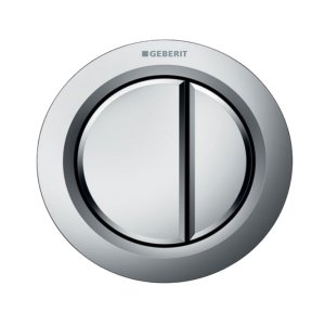 Geberit Dual Type01 Flush Button - Matt Chrome (116.050.46.1) - main image 1