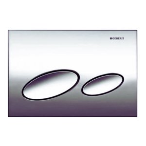 Geberit Kappa20 dual flush plate - bright chrome (115.228.21.1) - main image 1