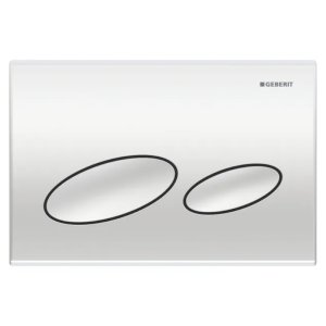 Geberit Kappa20 dual flush plate - matt chrome (115.228.46.1) - main image 1