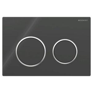 Geberit Kappa21 dual flush plate - black/chrome (115.240.KM.1) - main image 1