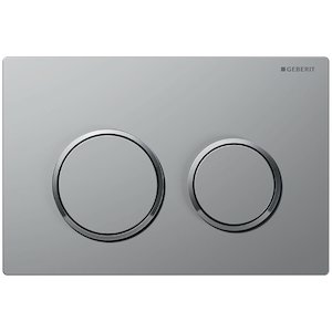 Geberit Omega20 Dual Flush Plate - Matt/Brushed Chrome (115.085.KN.1) - main image 1