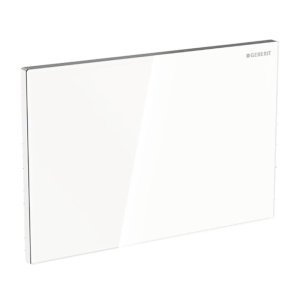 Geberit Omega cover plate - glass/white (115.082.SI.1) - main image 1