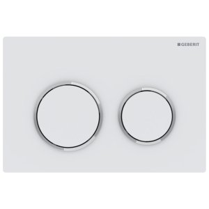 Geberit Omega20 Dual Flush Plate - White/Chrome (115.085.JT.1) - main image 1