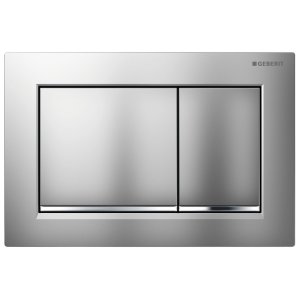 Geberit Omega30 Dual Flush Plate - Matt Chrome/Gloss Chrome (115.080.JQ.1) - main image 1