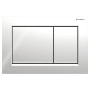 Geberit Omega30 dual flush plate - polished chrome/matt trim (115.080.KH.1) - main image 1