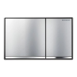Geberit Omega60 Flush Plate - Brushed Chrome (243.118.GH.1) - main image 1