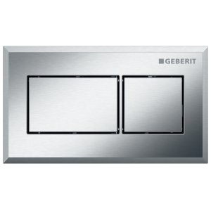 Geberit Pneumatic Dual Flush Plate - Brushed Chrome (115.932.GH.1) - main image 1