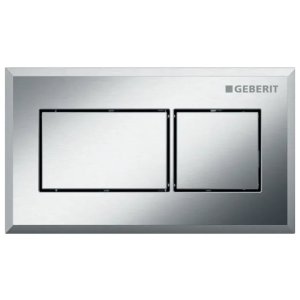 Geberit Pneumatic Square Dual Flush Plate - For Sigma Concealed Cistern - Brushed Chrome (116.053.GH.1) - main image 1