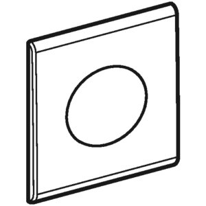 Geberit Samba urinal cover plate - chrome (241.921.21.1) - main image 1