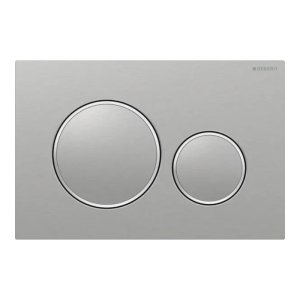 Geberit Sigma 20 Screwable Dual Flush Plate - Brushed Stainless Steel (115.889.SN.1) - main image 1