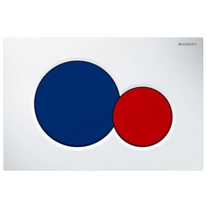 Geberit Sigma01 Dual Flush Plate - White, Blue and Red (115.770.LB.5) - main image 1