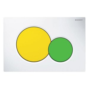 Geberit Sigma01 Dual Flush Plate - White, Yellow and Green (115.770.LA.5) - main image 1